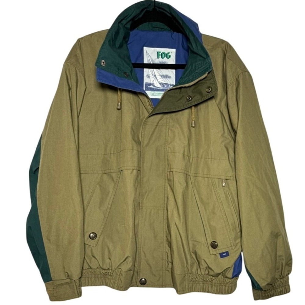 Vintage 90s London Fog Sailboat Regatta Colorblock Jacket Med (Fits Like XL/XXL)